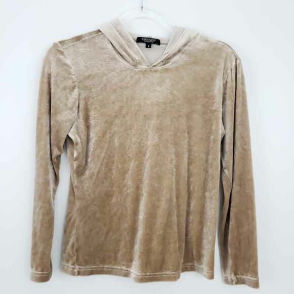 Karen Kane Velour Hoodie Shirt Small - Picture 1 of 7